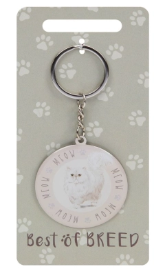 Sleutelhanger witte Perzische kat