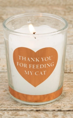 Kaarsje 'thank you for feeding my cat'