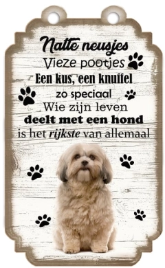 Spreukenbordje Shih Tzu