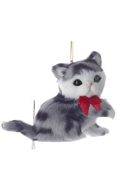Ornament kat grijs